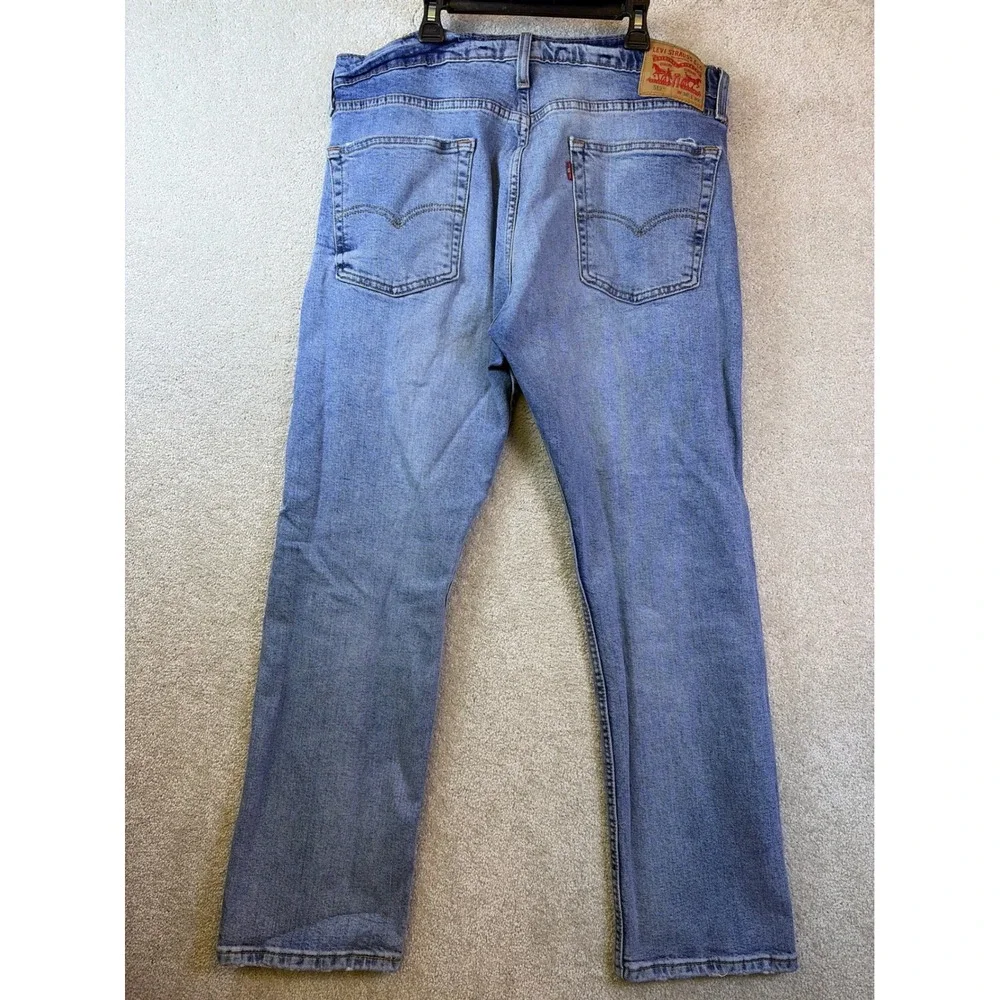 Levi's 513 Slim Straight Jeans Men 36x30 Blue Denim Stretch Workwear Pants